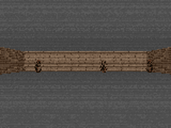 The trained agent dodging fireballs in VizDoom take_cover